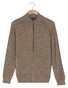 Baileys Fullzip Allover Structure Vest Donker Taupe