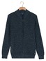 Baileys Fullzip Allover Structure Vest Faded Denim Blue