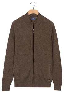 Baileys Fullzip Allover Structure Vest Taupe