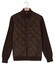 Baileys Fullzip Front Suedine Diamond Stitch Slightly Padded And Quilted Vest Dark Brown