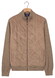 Baileys Fullzip Front Suedine Diamond Stitch Slightly Padded And Quilted Vest Taupe