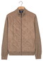 Baileys Fullzip Front Suedine Diamond Stitch Slightly Padded And Quilted Vest Taupe