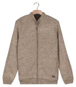 Baileys Fullzip Inside Body Lining Sherpa Cardigan Taupe