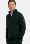 Baileys Half Zip 2-Tone Jacquard Doubleface Interlock Sweat Pullover Dark Green