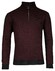 Baileys Half Zip 2-Tone Jacquard Doubleface Interlock Sweat Pullover Deep Red