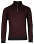 Baileys Half Zip 2-Tone Jacquard Doubleface Interlock Sweat Trui Deep Red