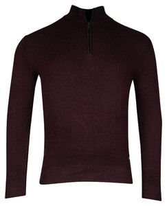Baileys Half Zip Allover 2-Tone Pullover Aubergine