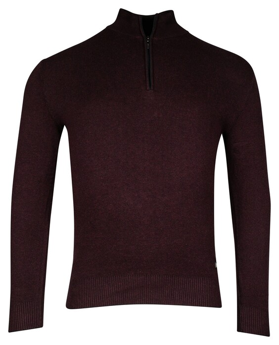 Baileys Half Zip Allover 2-Tone Trui Aubergine