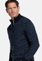 Baileys Half Zip Allover Diagonal Stripes Pattern Knit Trui Navy