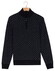 Baileys Half Zip Allover Diagonal Stripes Pattern Knit Trui Navy