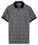 Baileys Half Zip Allover Mosaic Pattern Polo Delft Blue