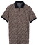 Baileys Half Zip Allover Mosaic Pattern Polo Taupe