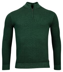 Baileys Half Zip Allover Plated 2-Tone Jacquard Trui Groen