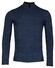 Baileys Half Zip Allover Plated 2-Tone Jacquard Trui Navy