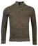 Baileys Half Zip Allover Plated 2-Tone Jacquard Trui Taupe
