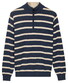 Baileys Half Zip Allover Stripe Denim Yarn Trui Navy