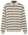 Baileys Half Zip Allover Stripe Denim Yarn Trui Soft Grey
