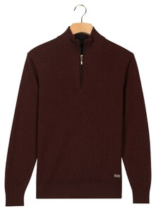 Baileys Half Zip Allover Two-Tone Fine Texture Pullover Deep Mauve