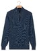 Baileys Half Zip Allover Two-Tone Fine Texture Pullover Mid Blue