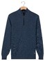 Baileys Half Zip Allover Two-Tone Fine Texture Pullover Mid Blue