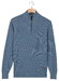 Baileys Half Zip Allover Two-Tone Fine Texture Pullover Mid Denim Blue