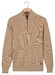 Baileys Half Zip Allover Two-Tone Fine Texture Trui Camel