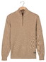 Baileys Half Zip Allover Two-Tone Fine Texture Trui Camel