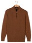 Baileys Half Zip Allover Two-Tone Fine Texture Trui Copper