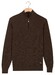 Baileys Half Zip Allover Two-Tone Fine Texture Trui Dark Brown