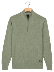 Baileys Half Zip Allover Two-Tone Fine Texture Trui Dark Forest