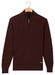Baileys Half Zip Allover Two-Tone Fine Texture Trui Deep Mauve