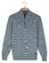 Baileys Half Zip Allover Two-Tone Fine Texture Trui Faded Denim Blue