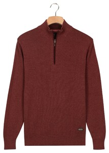 Baileys Half Zip Allover Two-Tone Fine Texture Trui Mauve Melange