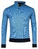 Baileys Half Zip Allover Two-Tone Jacquard Interlock Trui Cobalt