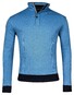Baileys Half Zip Allover Two-Tone Jacquard Interlock Trui Cobalt
