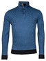 Baileys Half Zip Allover Two-Tone Jacquard Interlock Trui Navy