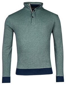 Baileys Half Zip Allover Two-Tone Jacquard Interlock Trui Pastel Groen
