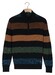 Baileys Half Zip Allover Two Tone Multi Stripe Trui Copper-Multi