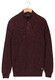 Baileys Half Zip And Buttons Mouliné Rib Structure Trui Deep Mauve