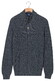 Baileys Half Zip And Buttons Mouliné Rib Structure Trui Faded Denim Blue