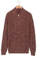 Baileys Half Zip And Buttons Mouliné Rib Structure Trui Light Mauve