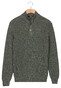 Baileys Half Zip And Buttons Mouliné Rib Structure Trui Navy
