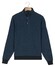 Baileys Half Zip And Press Buttons Collar Jacquard Subtle Texture Sweat Pullover Navy