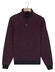 Baileys Half Zip And Press Buttons Collar Jacquard Subtle Texture Sweat Trui Deep Mauve