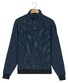Baileys Half Zip And Press Buttons Collar Jacquard Subtle Texture Sweat Trui Navy