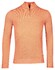 Baileys Half Zip Body And Sleeves Two-Tone Structure Jacquard Trui Mid Orange