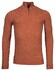 Baileys Half Zip Body And Sleeves Two-Tone Structure Jacquard Trui Red Earth