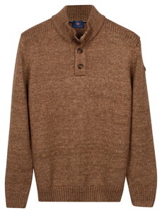 Baileys Half Zip Buttons Faux-Uni Pullover Deep Sand