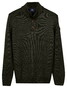 Baileys Half Zip Buttons Faux-Uni Trui Donker Groen