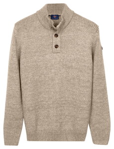 Baileys Half Zip Buttons Faux-Uni Trui Marshmallow
